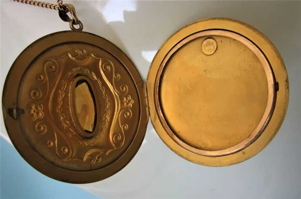 Spectacular Victorian Gold Filled Huge Locket Wit… - image 3