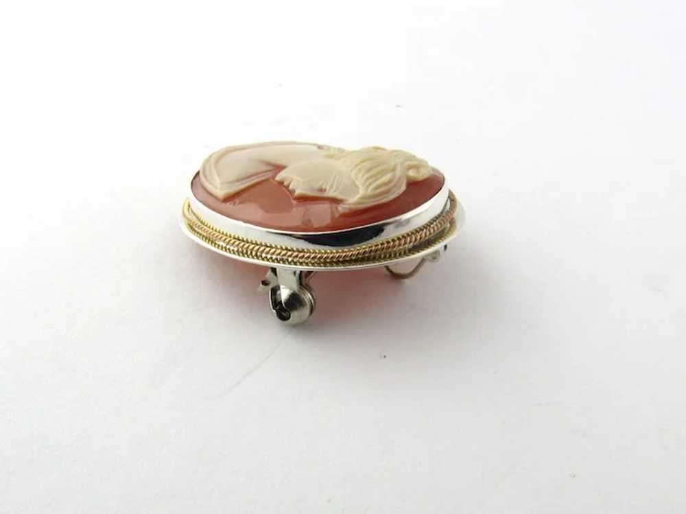 Vintage 900 Sterling Silver Cameo Pendant/Pin - image 4