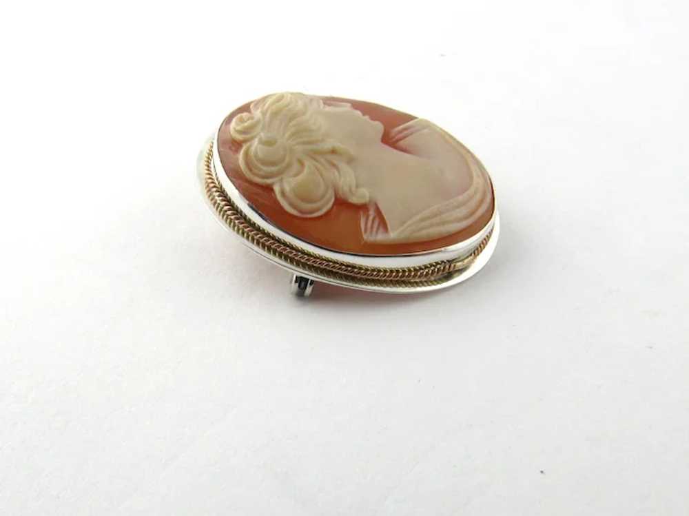 Vintage 900 Sterling Silver Cameo Pendant/Pin - image 5