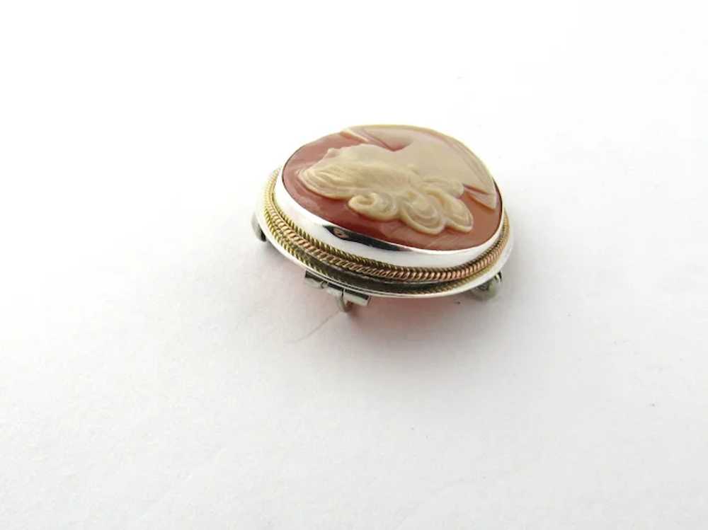 Vintage 900 Sterling Silver Cameo Pendant/Pin - image 6