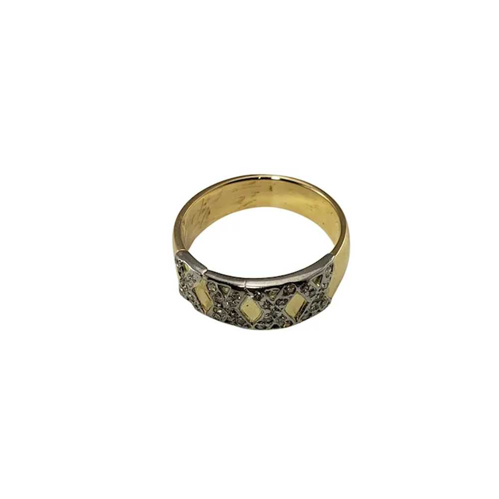 Vintage 14 Karat Yellow Gold and Diamond Band Rin… - image 2