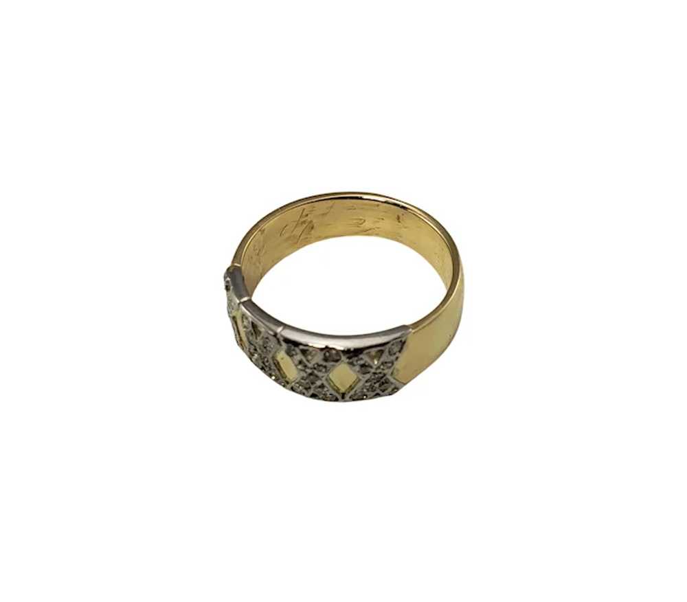 Vintage 14 Karat Yellow Gold and Diamond Band Rin… - image 3