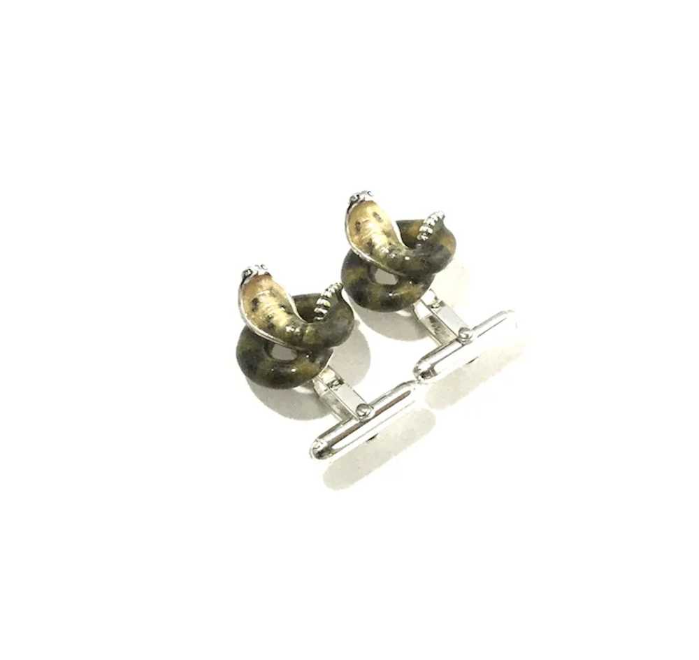 Thistle & Bee Sterling Silver Cobra Cufflinks - image 11