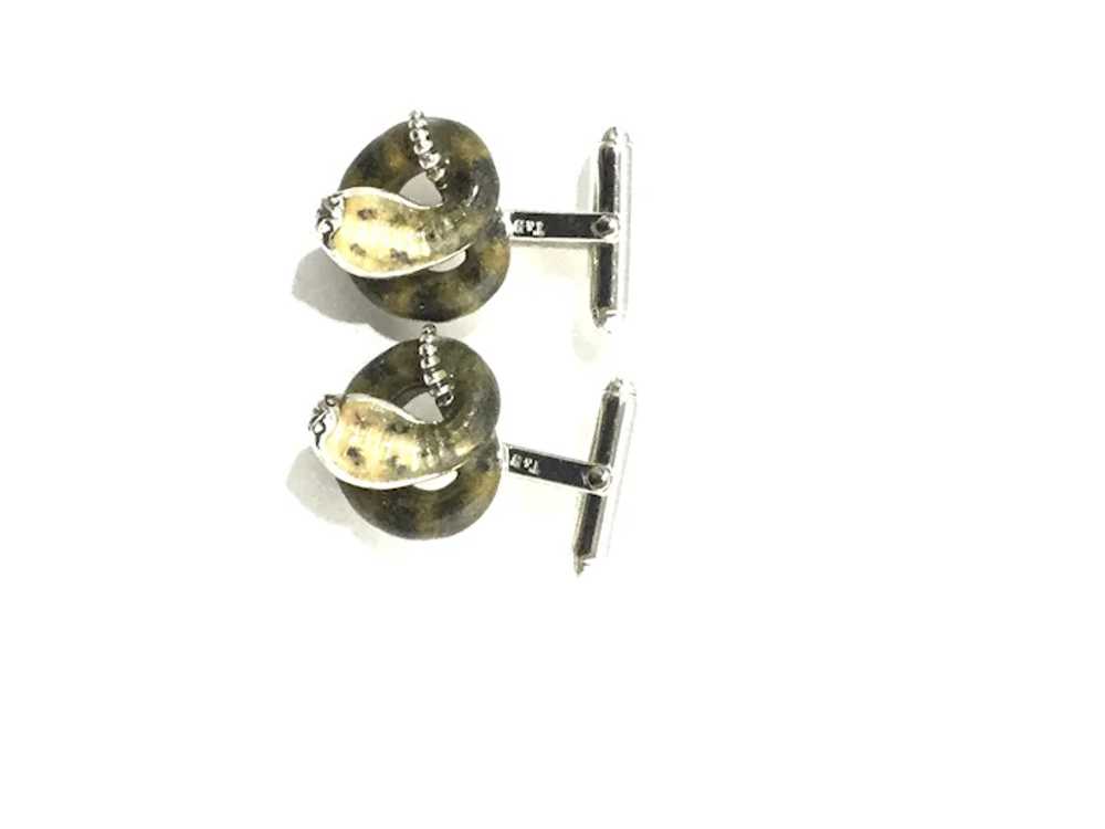 Thistle & Bee Sterling Silver Cobra Cufflinks - image 6