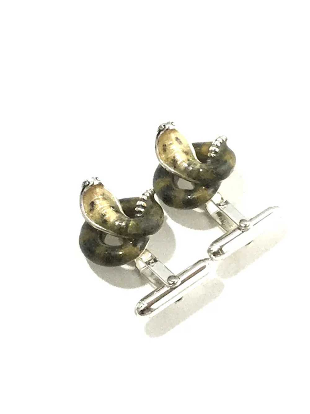 Thistle & Bee Sterling Silver Cobra Cufflinks - image 7