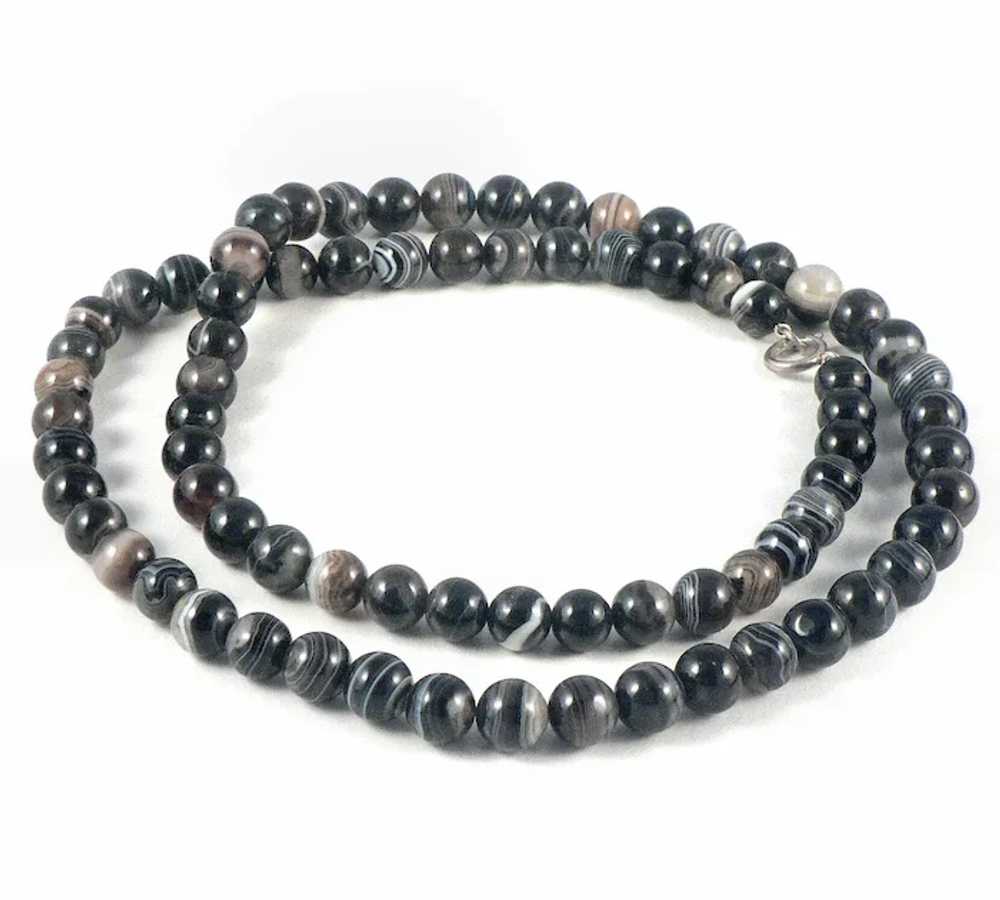 Banded Agate Bead Necklace - image 5