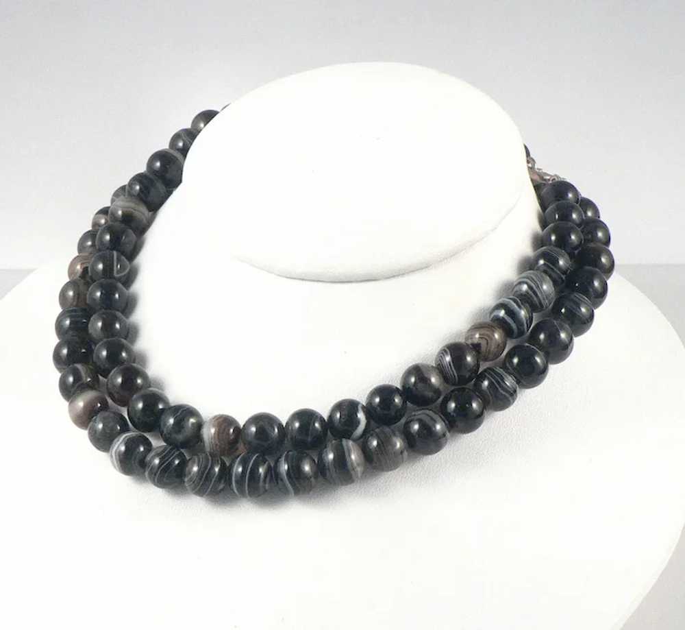 Banded Agate Bead Necklace - image 6