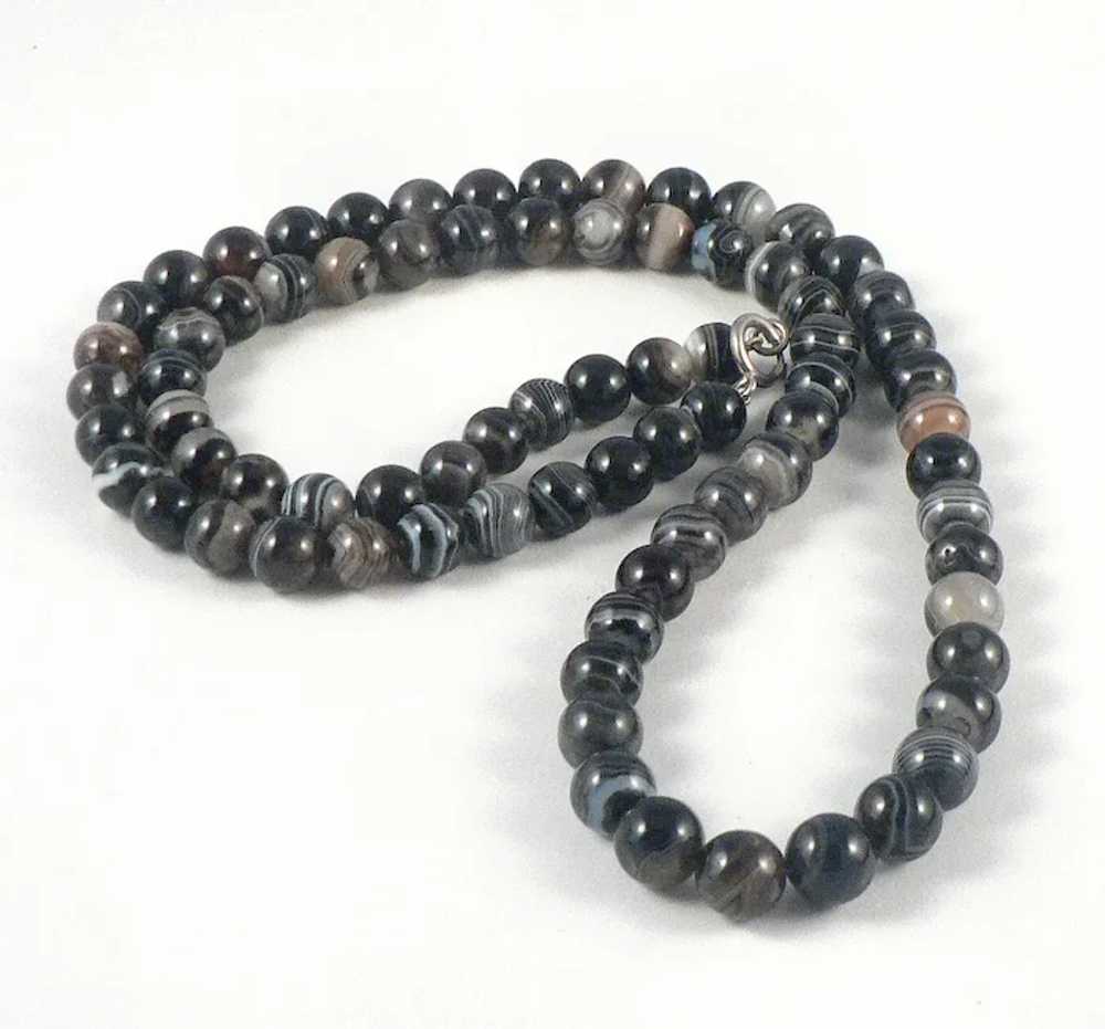 Banded Agate Bead Necklace - image 7