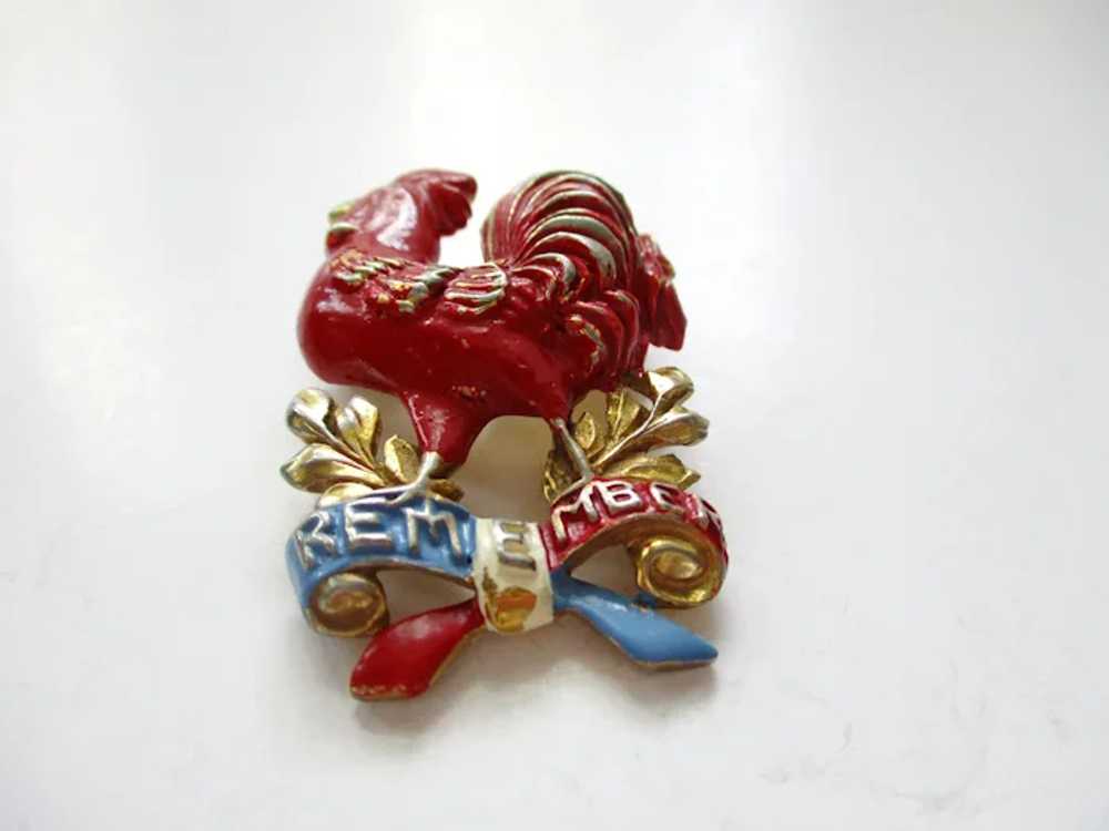 SILSON WWII Allies Patriotic Brooch French Cocker… - image 3