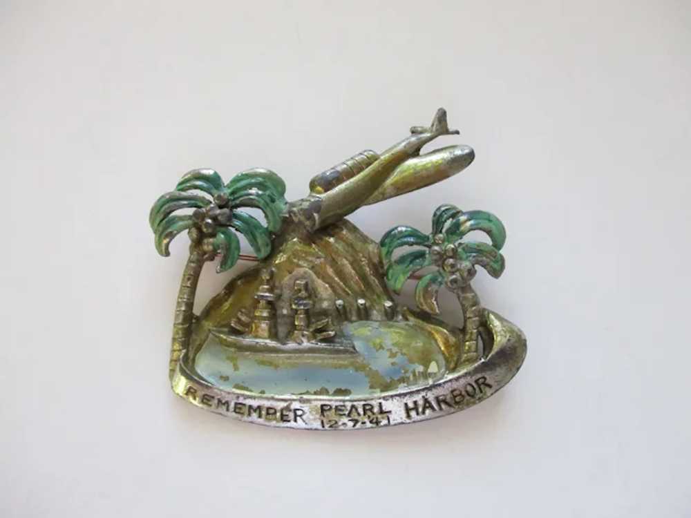 Large WWII Remember Pearl Harbor Sweetheart Pin - image 7