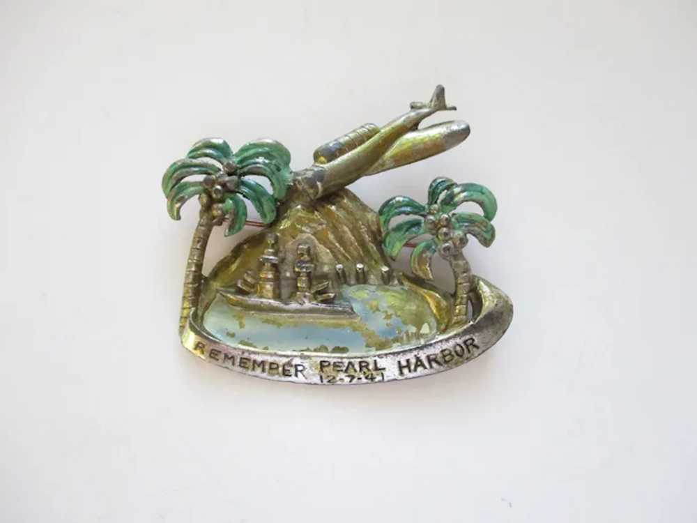 Large WWII Remember Pearl Harbor Sweetheart Pin - image 8