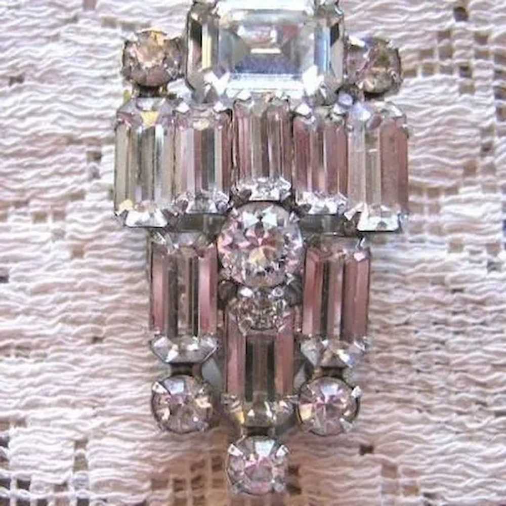 Brilliantly Beautiful WEISS Rhinestone Dress Clip - image 1