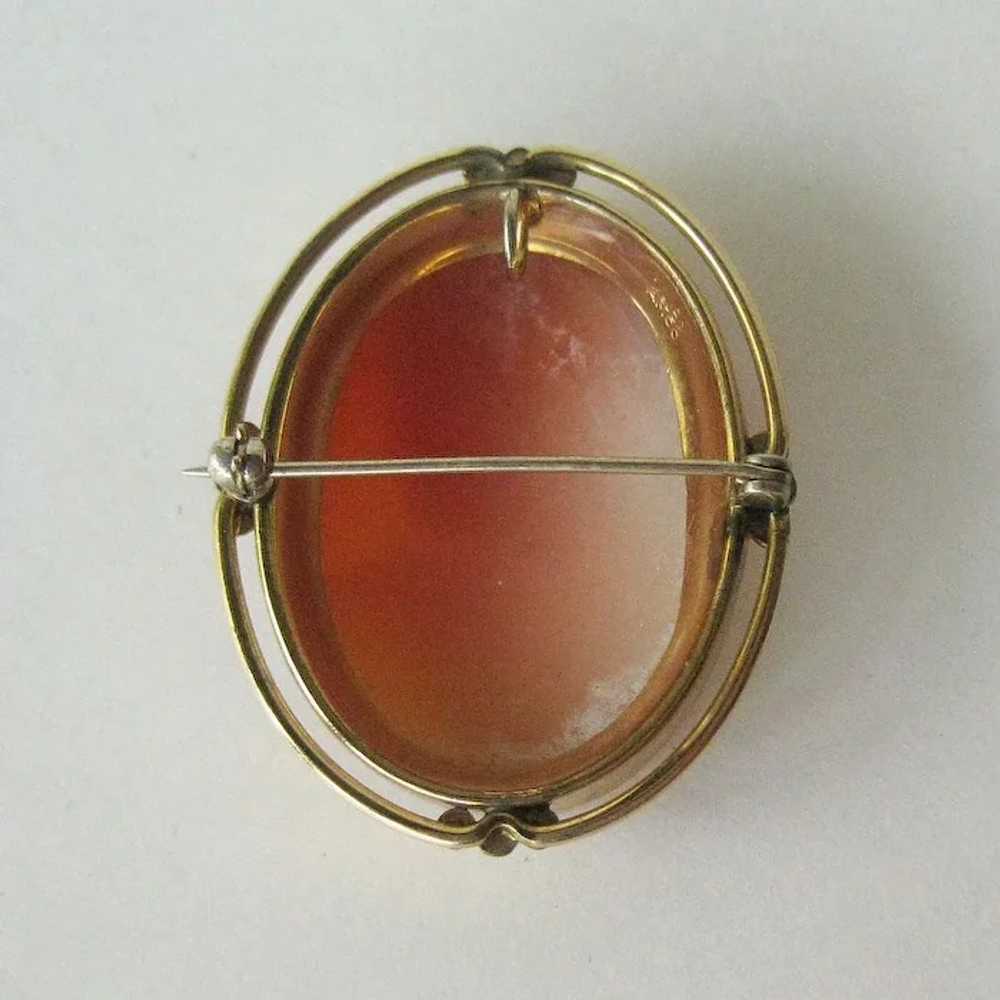 Gorgeous Shell Cameo Unusual Gold Filled Bezel / … - image 2