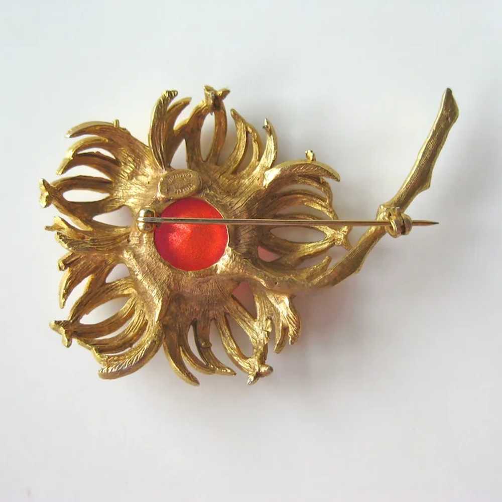 Vintage Designer Hattie Carnegie Large Flower Pin… - image 4