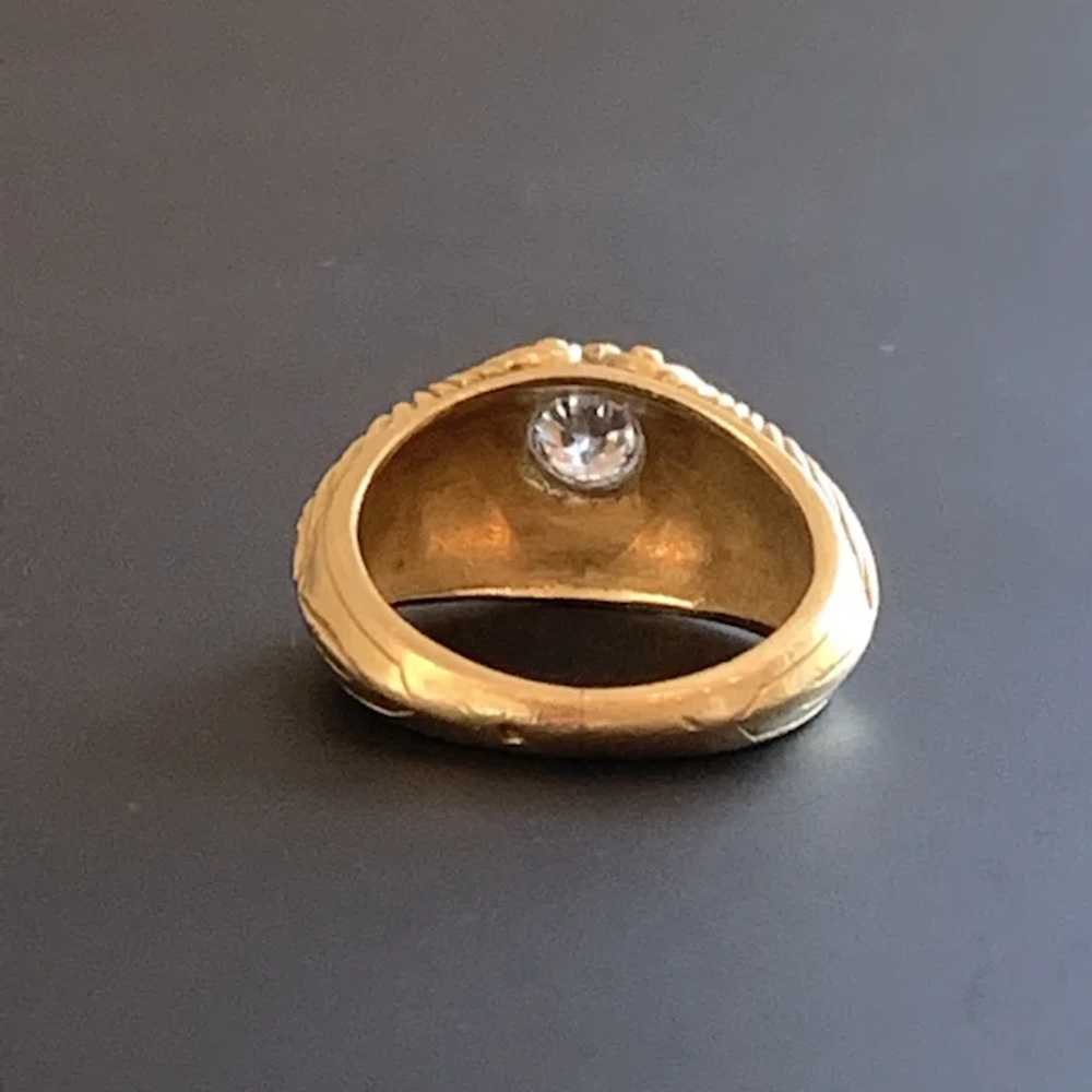 Antique French Egyptian Revival Diamond Ring - image 5