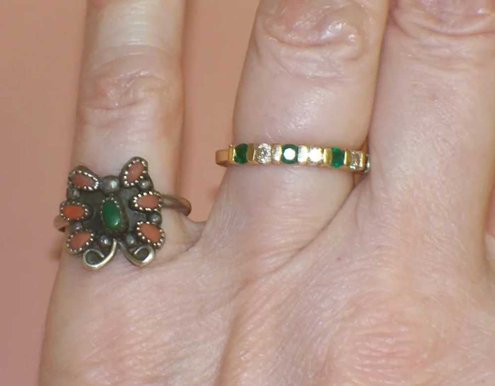 Vintage Southwestern Butterfly Ring in Sterling S… - image 2
