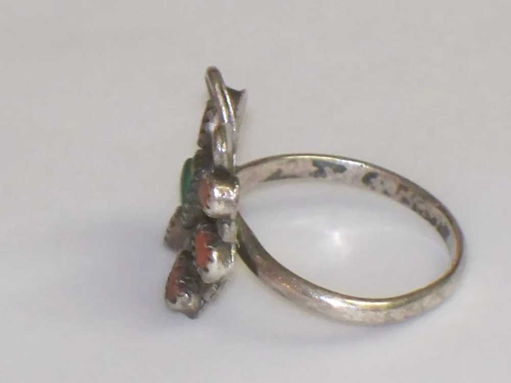 Vintage Southwestern Butterfly Ring in Sterling S… - image 7