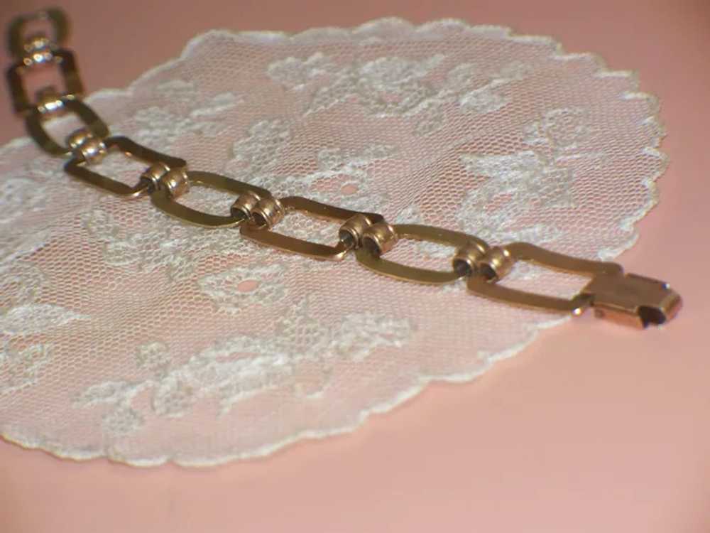 Vintage Krementz Two Tone Link Bracelet 6-1/2 Inc… - image 10