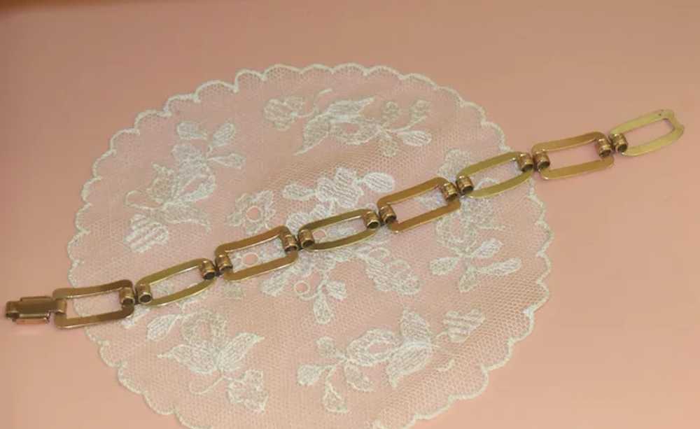 Vintage Krementz Two Tone Link Bracelet 6-1/2 Inc… - image 11