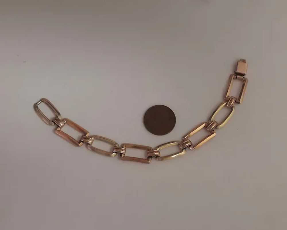 Vintage Krementz Two Tone Link Bracelet 6-1/2 Inc… - image 12