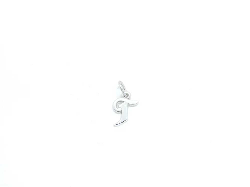 Letter / Initial T Charm Sterling Silver - image 2