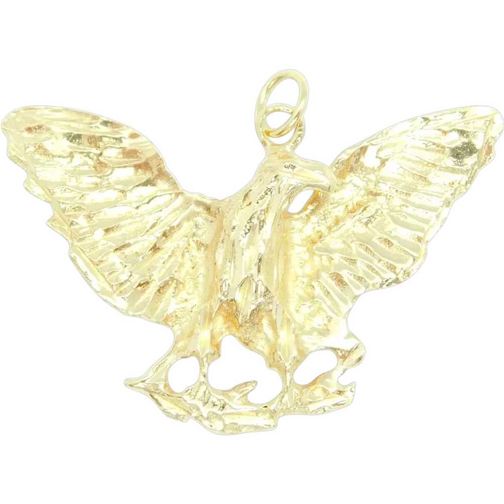 Eagle Charm / Pendant 14k Yellow Gold 14k Yellow … - image 1