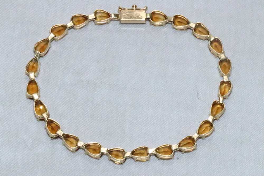 14 KT Yellow Gold Yellow Citrine Bracelet - image 3
