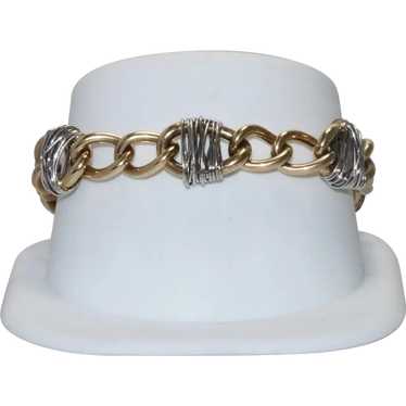 14 KT Two Tone Wired Bracelet