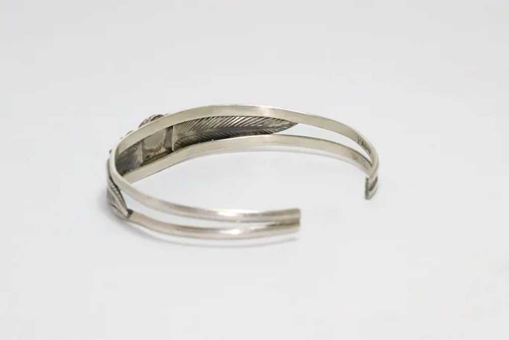 Vintage Sterling Silver Malachite Bengal Bracelet - image 4