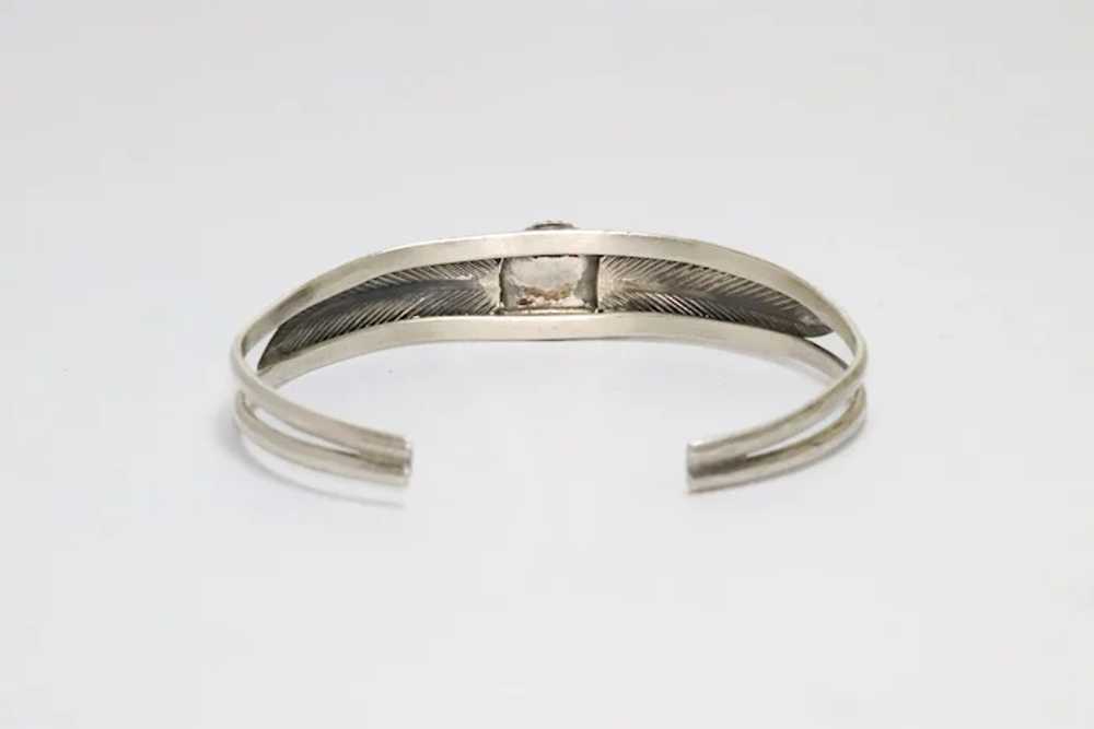 Vintage Sterling Silver Malachite Bengal Bracelet - image 5