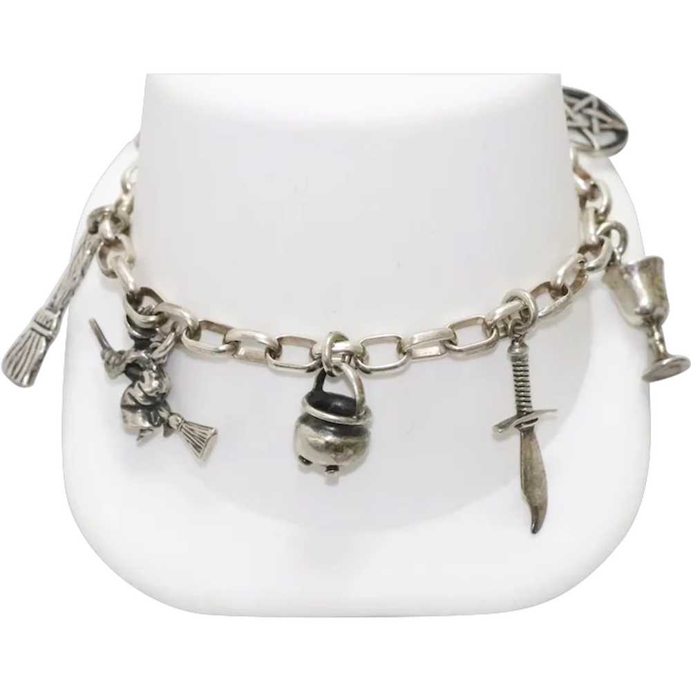 Vintage Sterling Silver Sorcery Charm Bracelet - image 1