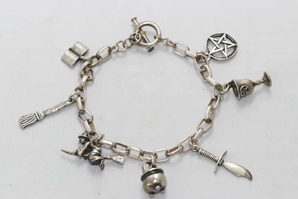 Vintage Sterling Silver Sorcery Charm Bracelet - image 2