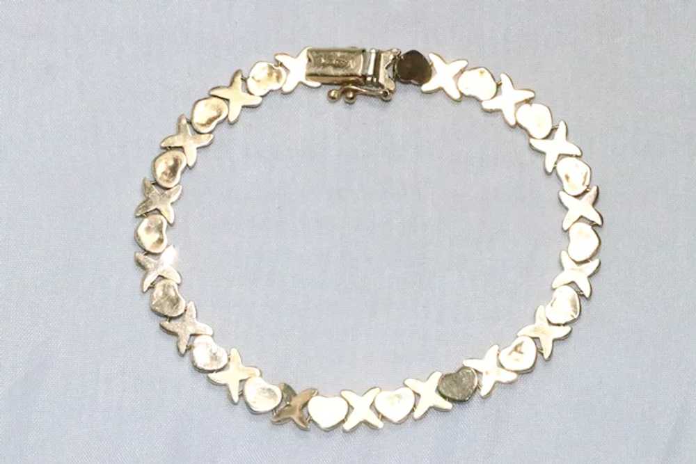 14K Two Toned Hugs And Kisses Bracelet - image 3