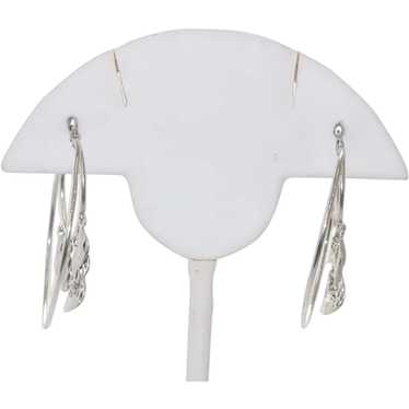 14KT White Gold Earrings - image 1