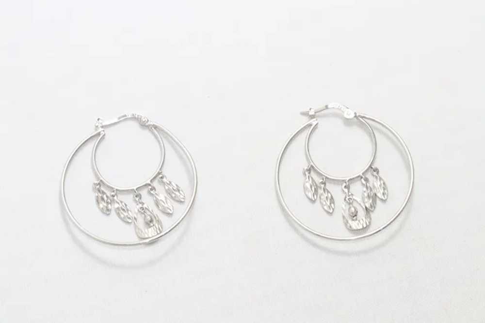 14KT White Gold Earrings - image 3