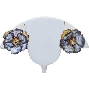 Vintage Flower Earrings - image 1