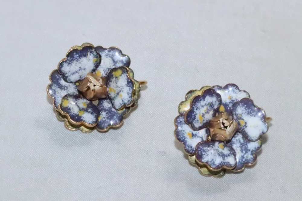 Vintage Flower Earrings - image 2