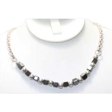 Sterling Silver Hematite Necklace