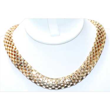 Sterling Silver Gold Overlay Bismark Necklace