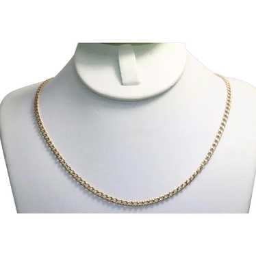 Vintage 14KT Yellow Gold Cuban Link Chain Necklace - image 1