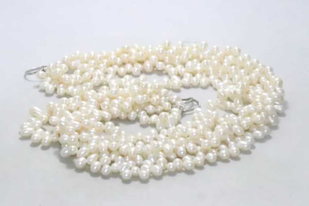 Vintage Freshwater Pearl Five Strand Necklace - image 2