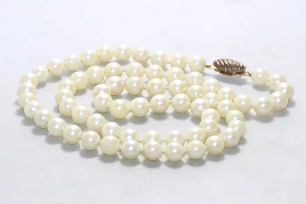 Vintage Cultured Pearl Necklace - image 2