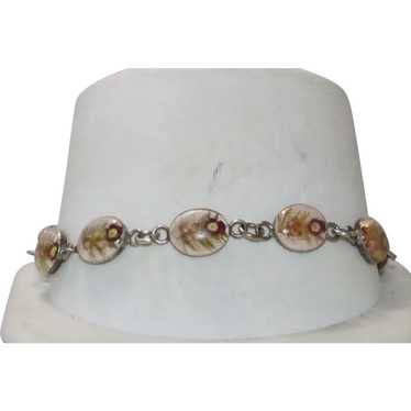 Vintage Sterling Silver Flower Bracelet - image 1