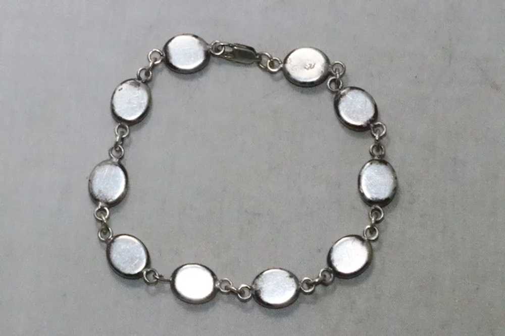 Vintage Sterling Silver Flower Bracelet - image 4