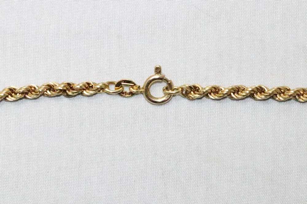 Vintage 14 KT Yellow Gold Gradient Rope Necklace - image 3