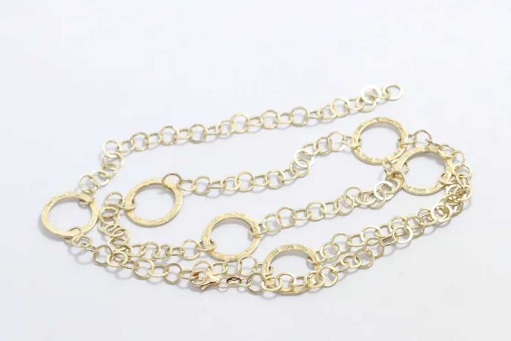 14KT Yellow Gold Italian Rolo Necklace - image 3