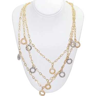14KT Two Tone Gold Italian Necklace