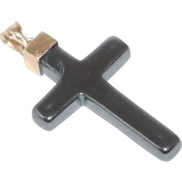 Cross Pendant Magnetic Necklace, Magnetic Hematite