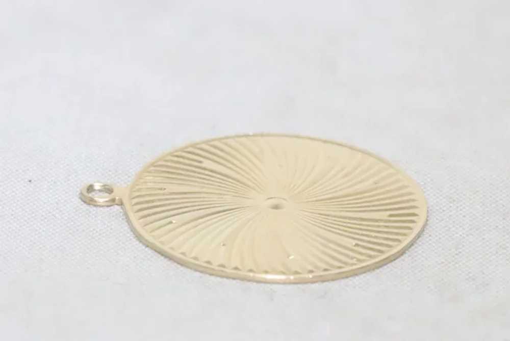 Vintage 14K Yellow Gold Sun "Mother" Pendant - image 3