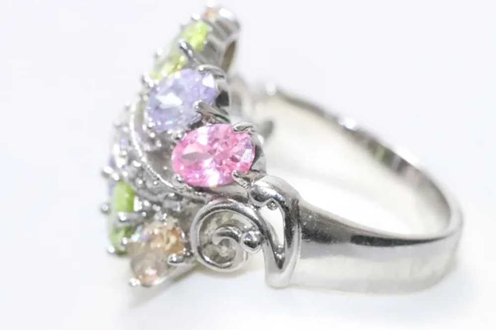 Sterling Silver Multi Stone Ring - image 2